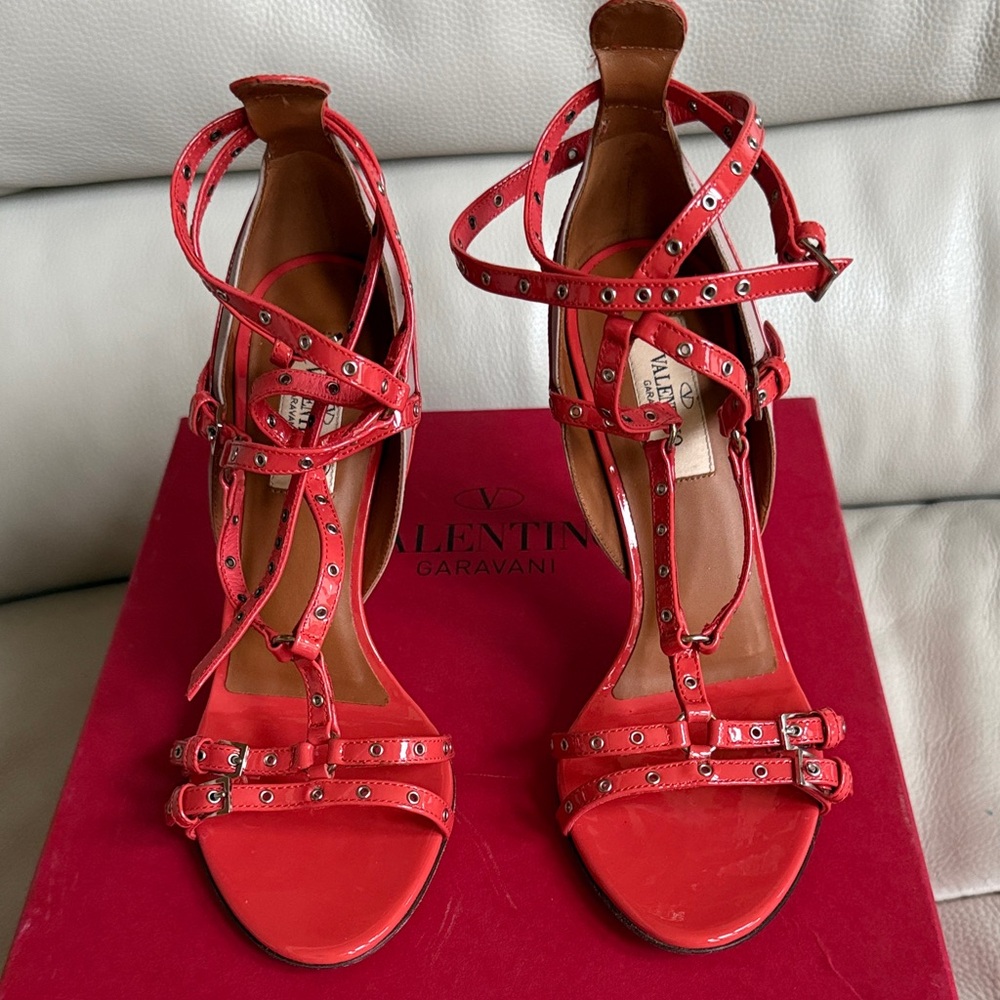 Valentino Garavani Red Studded Heels